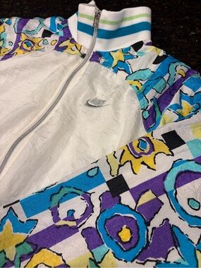 Vintage 90s Nike Abstract Windbreaker Jacket Sz L